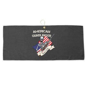 American Gunslinger Since 1776 Large Microfiber Waffle Golf Towel