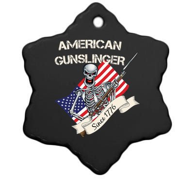 American Gunslinger Since 1776 Ceramic Star Ornament