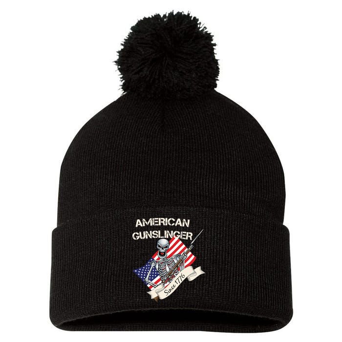 American Gunslinger Since 1776 Pom Pom 12in Knit Beanie