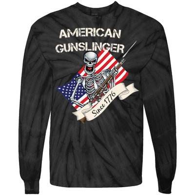 American Gunslinger Since 1776 Tie-Dye Long Sleeve Shirt