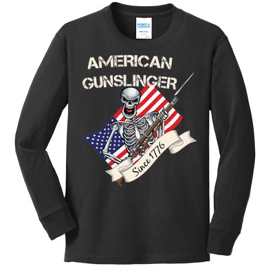 American Gunslinger Since 1776 Kids Long Sleeve Shirt