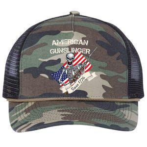 American Gunslinger Since 1776 Retro Rope Trucker Hat Cap