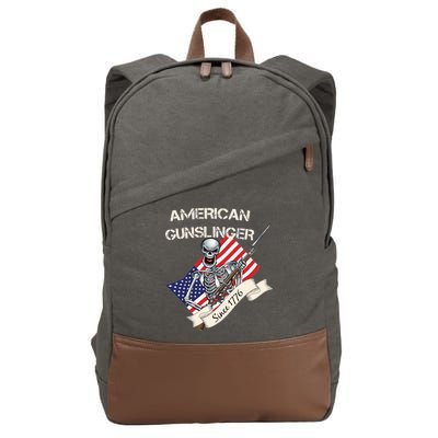 American Gunslinger Since 1776 Cotton Canvas Backpack