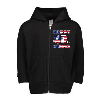 American Happy Camper USA Toddler Zip Fleece Hoodie