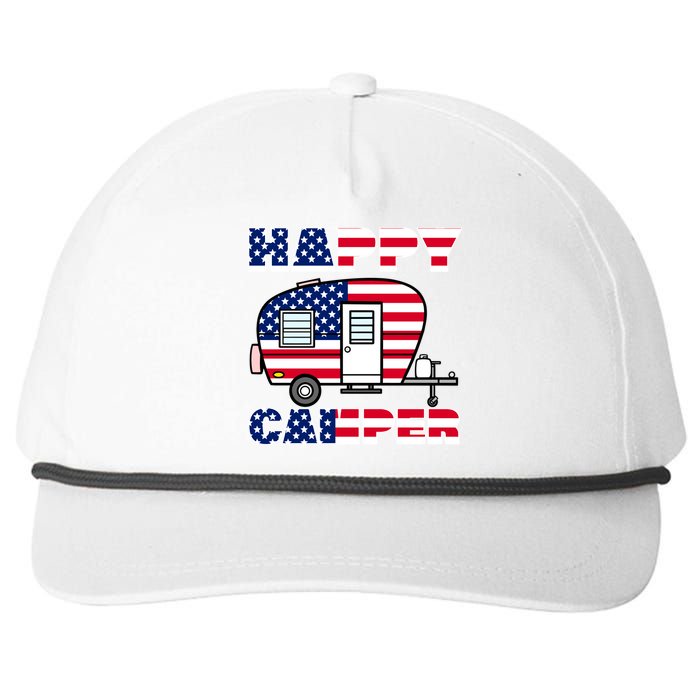 American Happy Camper USA Snapback Five-Panel Rope Hat