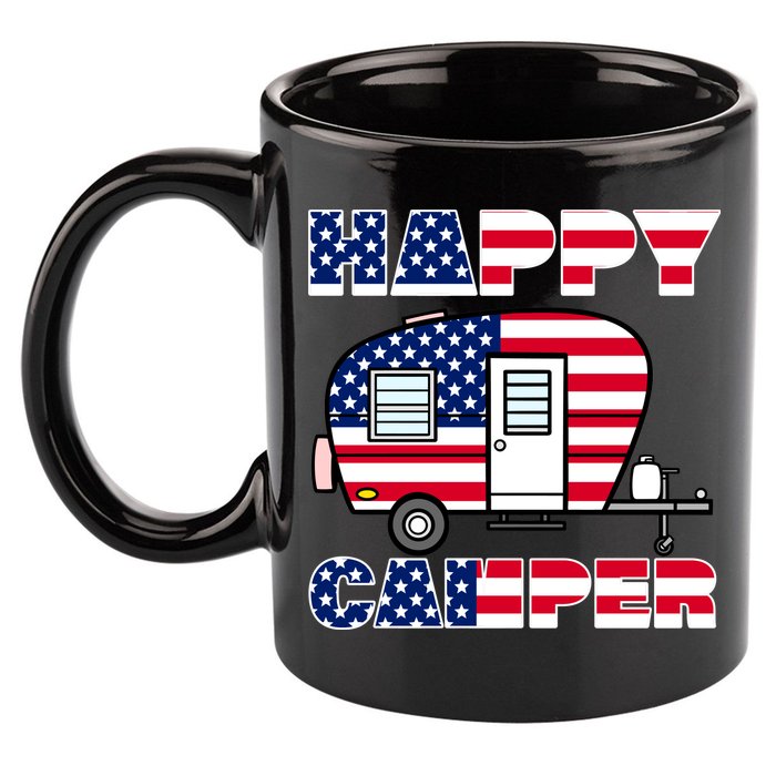 American Happy Camper USA 11oz C Handle Ceramic Mug