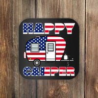 American Happy Camper USA Coaster