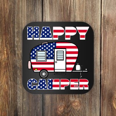 American Happy Camper USA Coaster