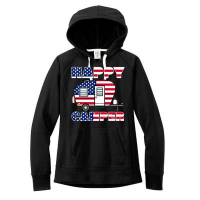 American Happy Camper USA Women's Fleece Hoodie