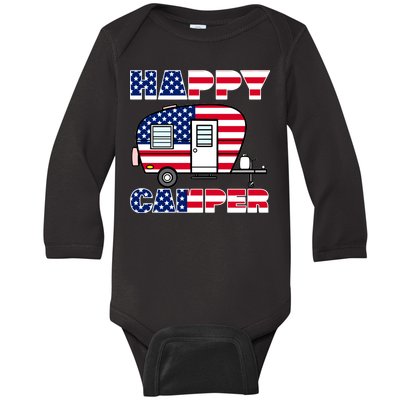 American Happy Camper USA Baby Long Sleeve Bodysuit