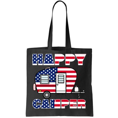 American Happy Camper USA Tote Bag