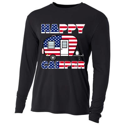 American Happy Camper USA Cooling Performance Long Sleeve Crew