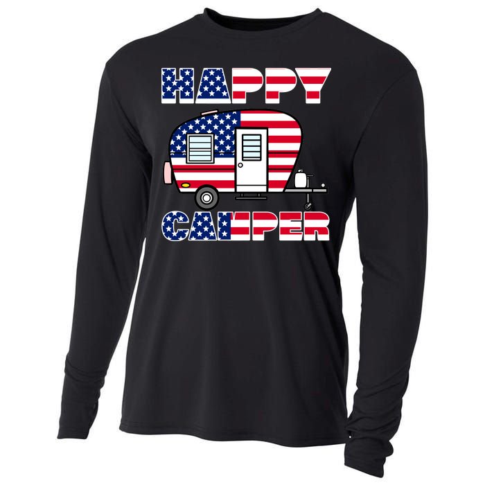 American Happy Camper USA Cooling Performance Long Sleeve Crew