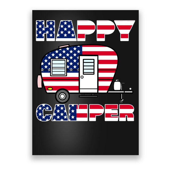 American Happy Camper USA Poster