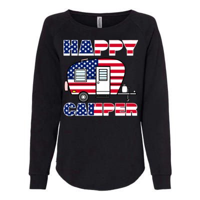 American Happy Camper USA Womens California Wash Sweatshirt