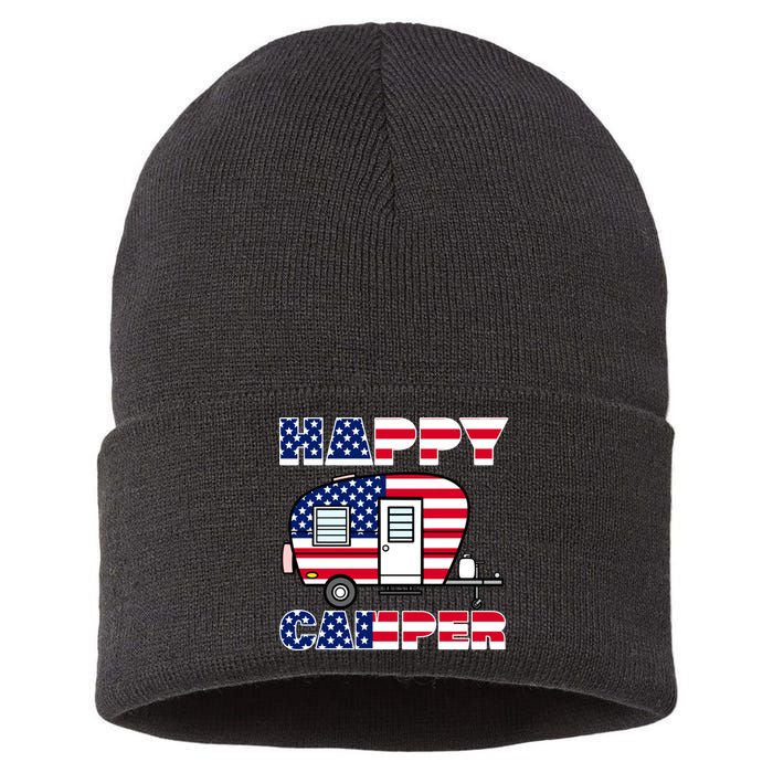 American Happy Camper USA Sustainable Knit Beanie