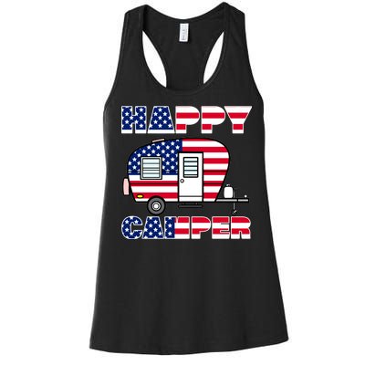 American Happy Camper USA Women's Racerback Tank