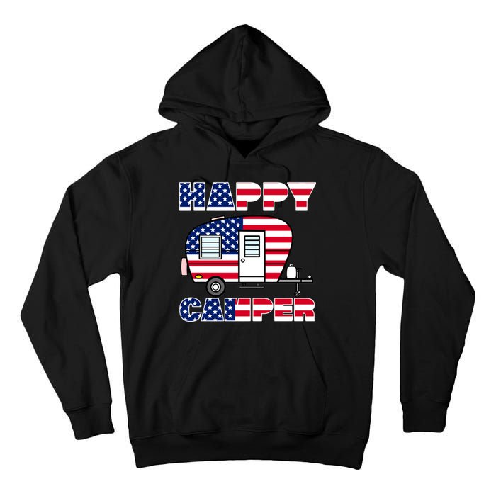 American Happy Camper USA Tall Hoodie