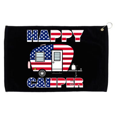 American Happy Camper USA Grommeted Golf Towel