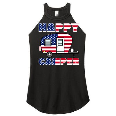 American Happy Camper USA Women's Perfect Tri Rocker Tank