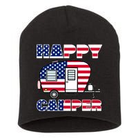 American Happy Camper USA Short Acrylic Beanie