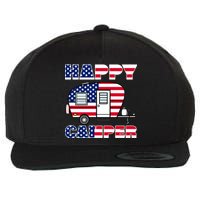 American Happy Camper USA Wool Snapback Cap