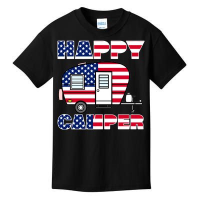 American Happy Camper USA Kids T-Shirt