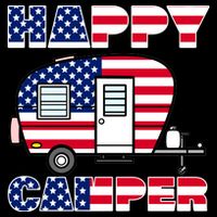 American Happy Camper USA Kids T-Shirt