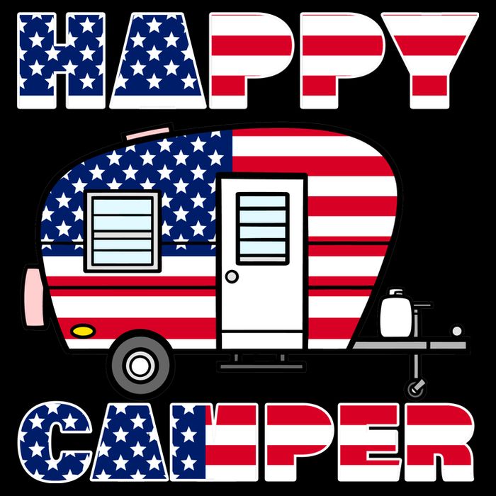 American Happy Camper USA Kids T-Shirt