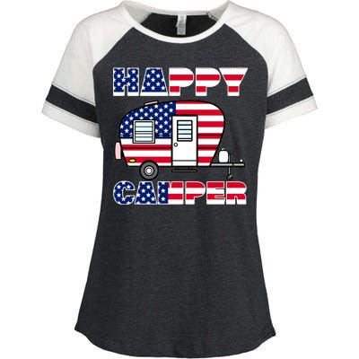 American Happy Camper USA Enza Ladies Jersey Colorblock Tee