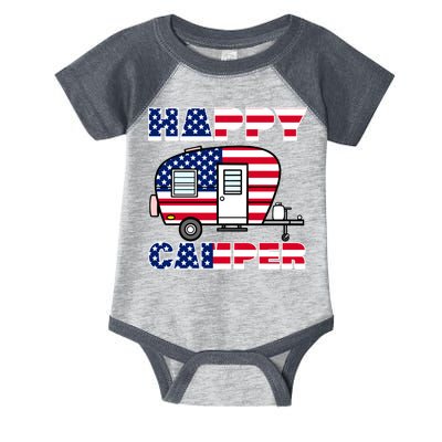 American Happy Camper USA Infant Baby Jersey Bodysuit