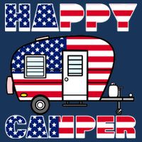American Happy Camper USA Infant Baby Jersey Bodysuit
