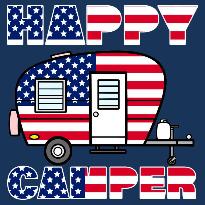 American Happy Camper USA Infant Baby Jersey Bodysuit
