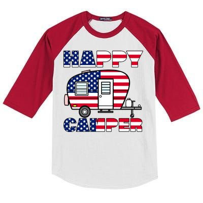 American Happy Camper USA Kids Colorblock Raglan Jersey