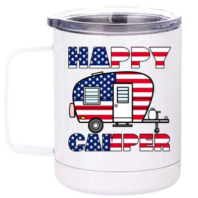 American Happy Camper USA 12 oz Stainless Steel Tumbler Cup