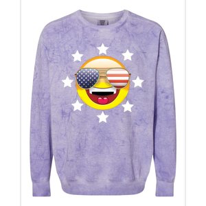 American Hippie Smiley Face Colorblast Crewneck Sweatshirt