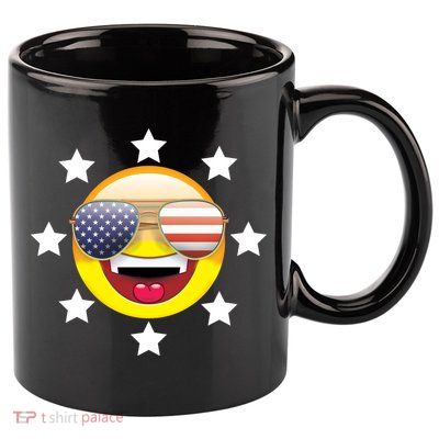 American Hippie Smiley Face 11oz C Handle Ceramic Mug