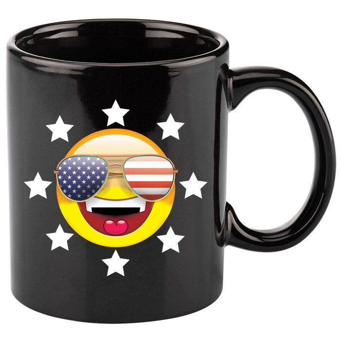 American Hippie Smiley Face 11oz C Handle Ceramic Mug