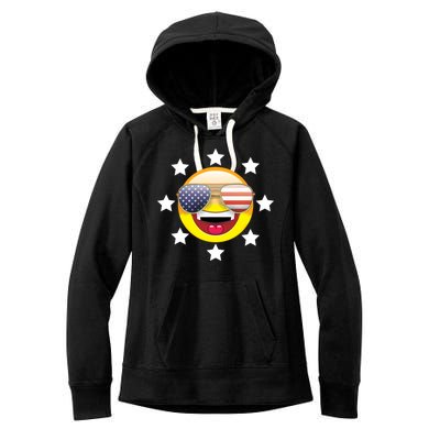 American Hippie Smiley Face Women's Fleece Hoodie