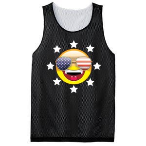 American Hippie Smiley Face Mesh Reversible Basketball Jersey Tank