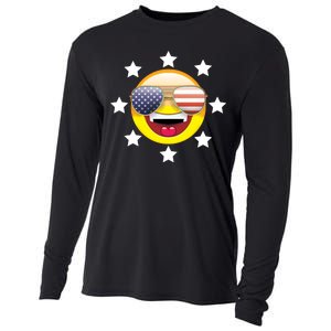 American Hippie Smiley Face Cooling Performance Long Sleeve Crew