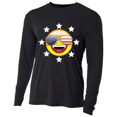 American Hippie Smiley Face Cooling Performance Long Sleeve Crew