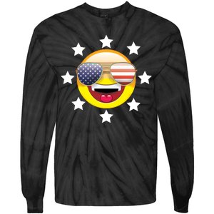 American Hippie Smiley Face Tie-Dye Long Sleeve Shirt