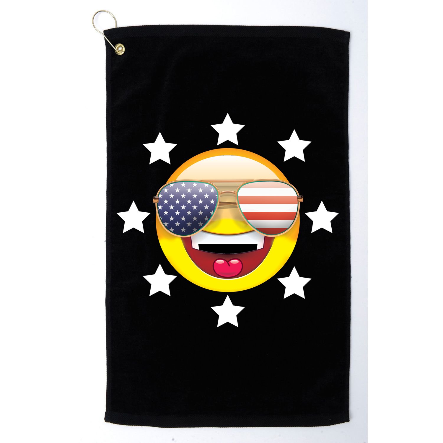 American Hippie Smiley Face Golf Towel