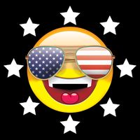 American Hippie Smiley Face Ladies Long Sleeve Shirt