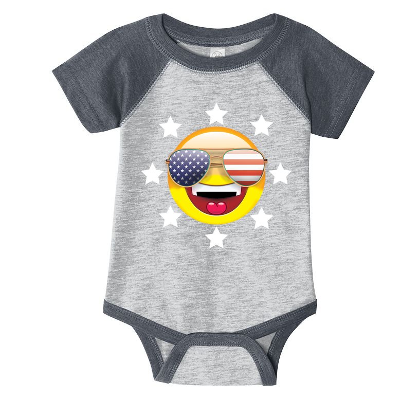 American Hippie Smiley Face Infant Baby Jersey Bodysuit