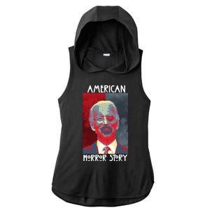 American Horror Funny Anti Biden Ladies PosiCharge Tri-Blend Wicking Draft Hoodie Tank