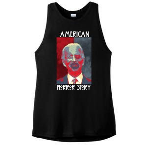 American Horror Funny Anti Biden Ladies PosiCharge Tri-Blend Wicking Tank