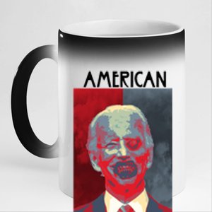 American Horror Funny Anti Biden 11oz Black Color Changing Mug