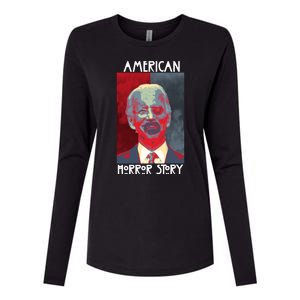 American Horror Funny Anti Biden Womens Cotton Relaxed Long Sleeve T-Shirt